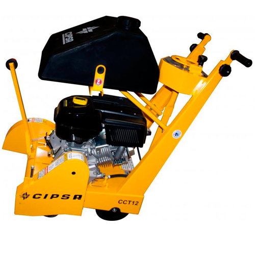 Cortadora de Piso para Concreto CIPSA con Motor a Gasolina Mpower de 15 HP para Disco de 20" con Taque de Agua CCT12-2.0-MP13-20