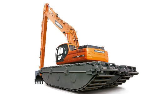 Excavadora Anfibia DEVELON DX300-AM 30 Toneladas — Dominio Total en Agua y Terreno Blando
