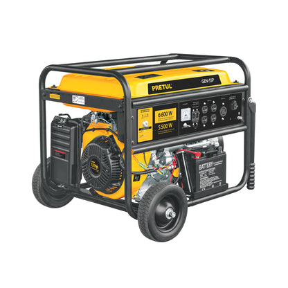 Generador Eléctrico 5500 Watts Monofasico 110/220V Motor a Gasolina 13 hp, Pretul GEN-55P 26035