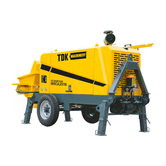 Bomba De Concreto Profesional Tdk Machinery Motor a Diesel 99 Hp Volúmen De Salida 20-25m3/h – HERCULES118