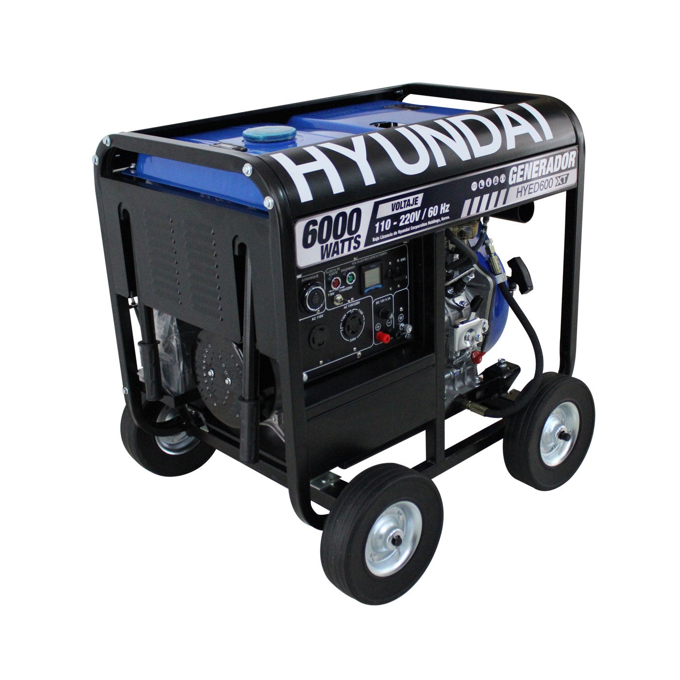 Generador Electrico Profesional a Diésel 6000 Watts Motor 10 Hp Monofásico 110/220V – Hyed600xt