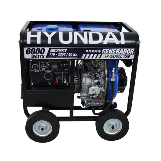 Generador Electrico Profesional a Diésel 6000 Watts Motor 10 Hp Monofásico 110/220V – Hyed600xt
