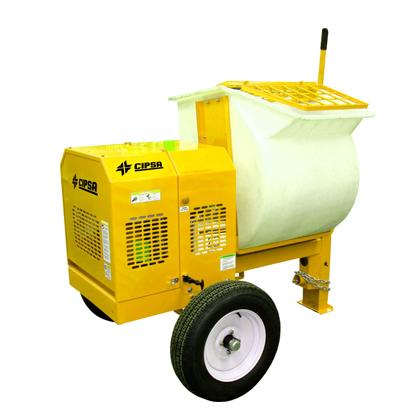 Revolvedora para Mortero, Capacidad de 2.5 bultos, Motor a Gasolina Mpower de 9hp Olla de Metal