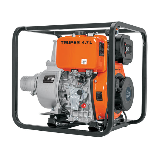 Motobomba Autocebante 4"x4" Motor a Diesel 10HP TRUPER  MOTB-4D  102422