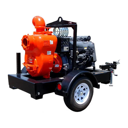 Bomba Tragasolidos de 6 x 6" MULTIQUIP con Motor a Diesel Perkins de 55 HP Paso de Solidos de 3" MQ600TPN-TRLB