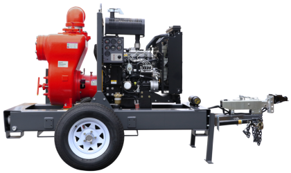Bomba Tragasolidos de 6 x 6" MULTIQUIP con Motor a Diesel Perkins de 55 HP Paso de Solidos de 3" MQ600TPN-TRLB