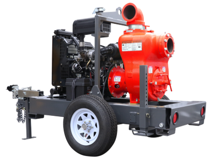 Bomba Tragasolidos de 6 x 6" MULTIQUIP con Motor a Diesel Perkins de 55 HP Paso de Solidos de 3" MQ600TPN-TRLB
