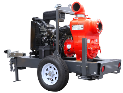 Bomba Tragasolidos de 6 x 6" MULTIQUIP con Motor a Diesel Perkins de 55 HP Paso de Solidos de 3" MQ600TPN-TRLB