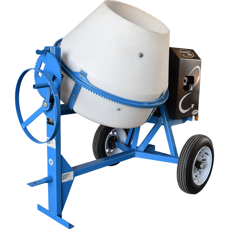 Revolvedora de Concreto Mpower de 1 Saco de Capacidad con Motor a Gasolina Mpower de 9 HP Olla de Polietileno Remolcable R1UPMP9