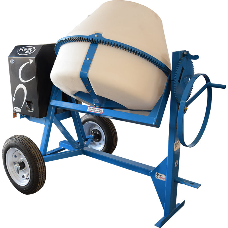 Revolvedora de Concreto Mpower de 1 Saco de Capacidad con Motor a Gasolina Mpower de 9 HP Olla de Polietileno Remolcable R1UPMP9