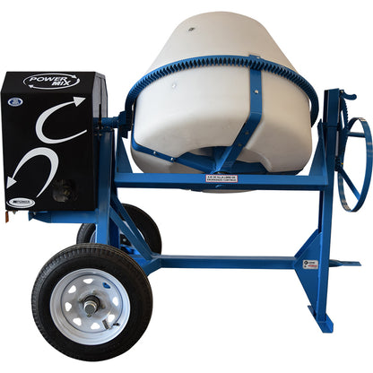 Revolvedora de Concreto Mpower de 1 Saco de Capacidad con Motor a Gasolina Mpower de 9 HP Olla de Polietileno Remolcable R1UPMP9