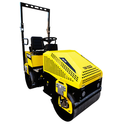 Rodillo Vibratorio Doble 28kn Profesional Tdk Machinery Con Operador Hombre a Bordo Motor a Gasolina Hyundai 15 Hp – TDKR990