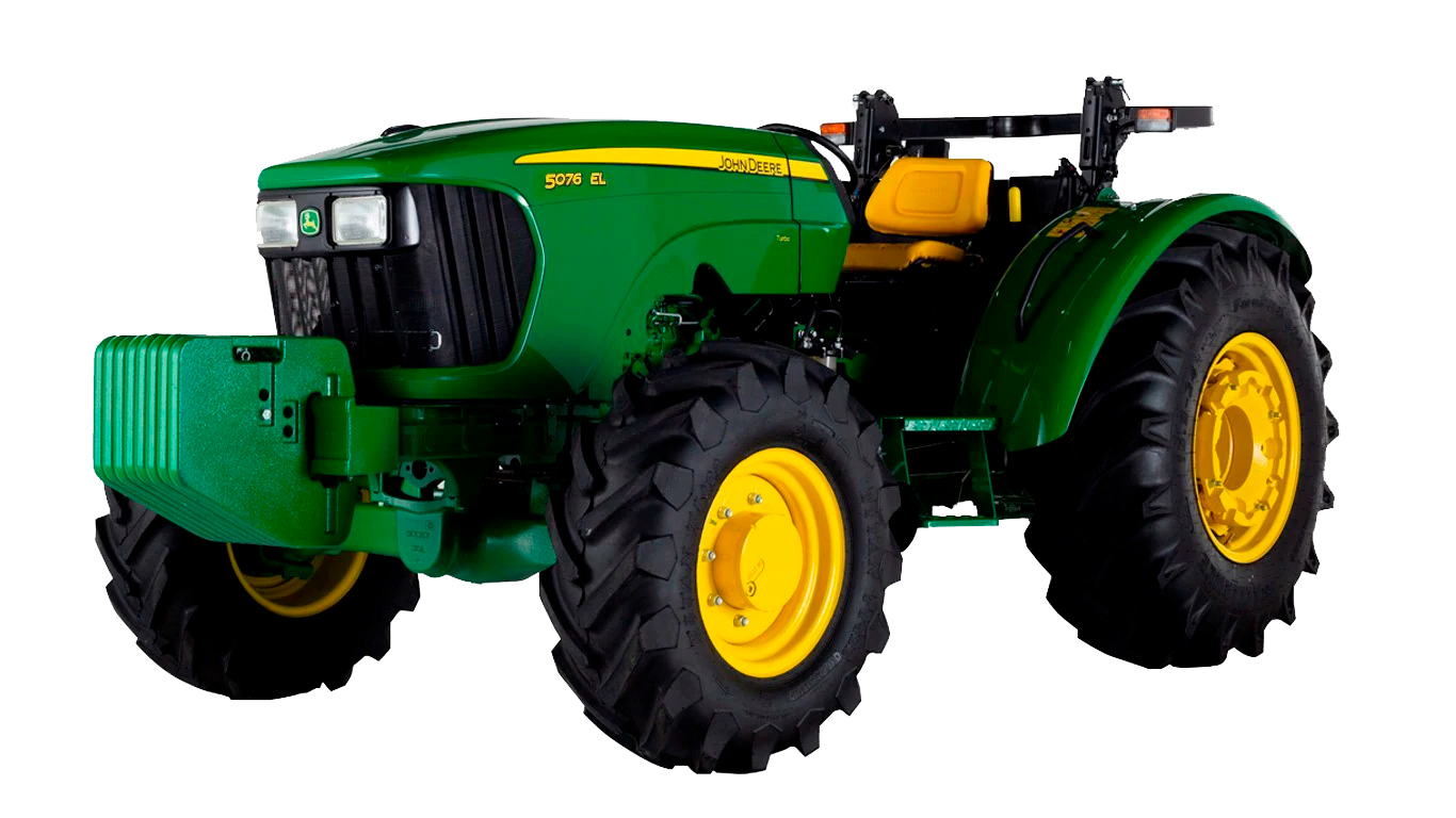 Tractor 76 HP John Deere 5076EL 12 Velocidades Rendimiento Superior para Agricultura Pro