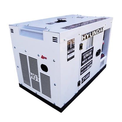 Generador Estacionario a Diesel 9.8 Kw 110v/220v Monofasico Silencioso Profesional Hyundai – Ultra100