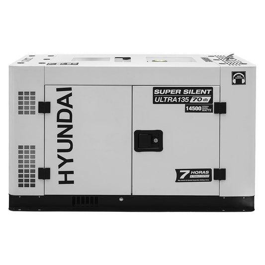 Generador Estacionario a Diesel 14.5 Kw 110v/220v Monofasico Silencioso Profesional Hyundai – Ultra135