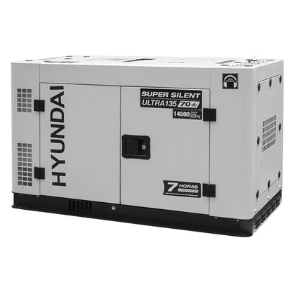 Generador Estacionario a Diesel 14.5 Kw 110v/220v Monofasico Silencioso Profesional Hyundai – Ultra135