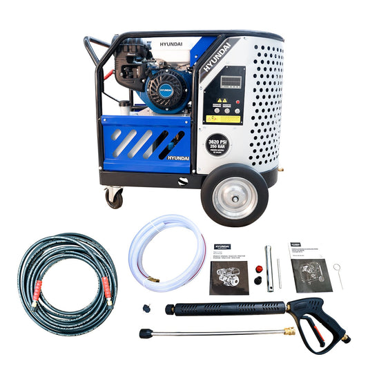 Hidrolavadora Profesional Para Agua Caliente 3620 Psi 250 Bar Hyundai Motor A Gasolina 15.3 Hp  – Vulkan-hy15