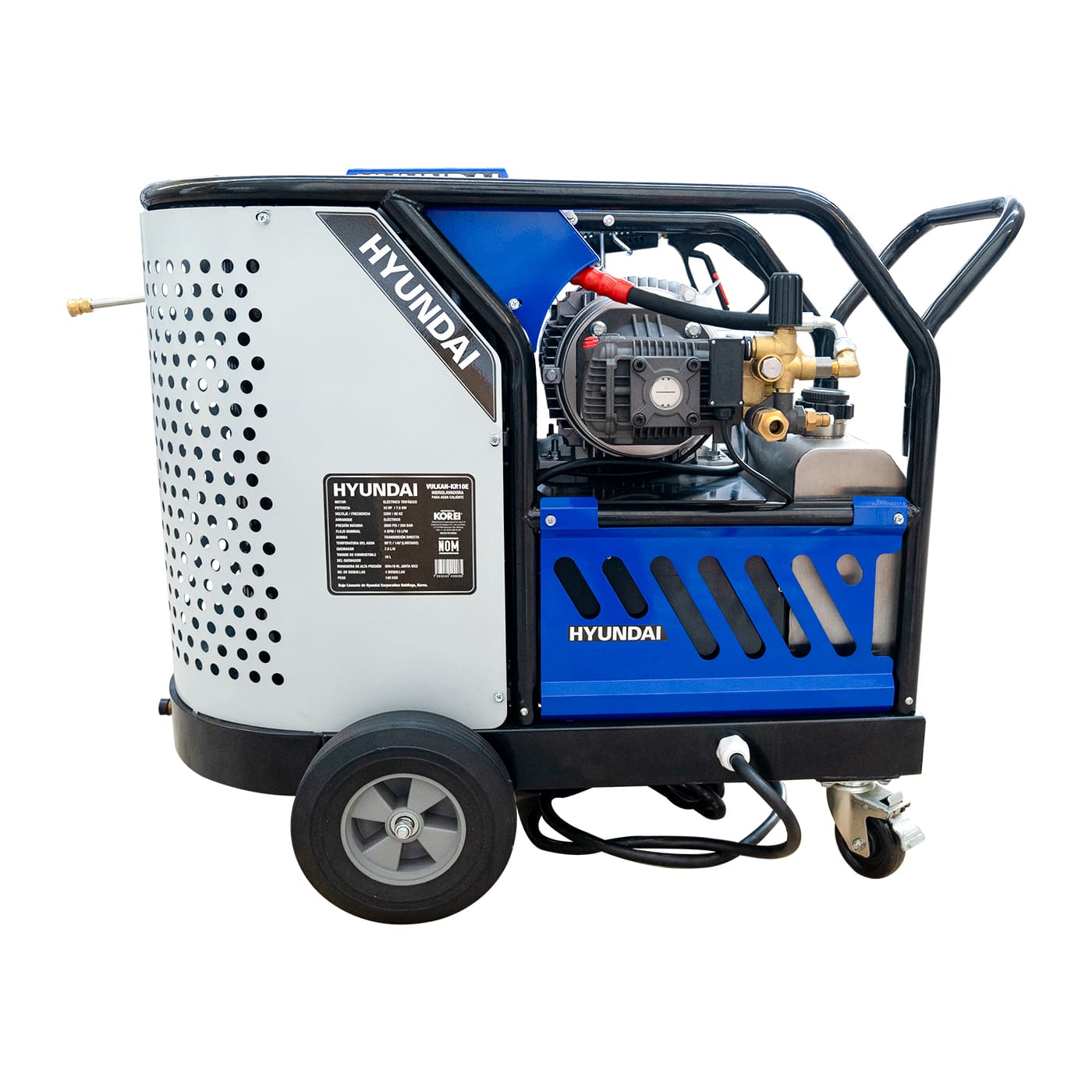Hidrolavadora Profesional Para Agua Caliente 3600 Psi 250 Bar Hyundai Motor Electrico Trifasico 10 Hp  – VULKAN-KR10E