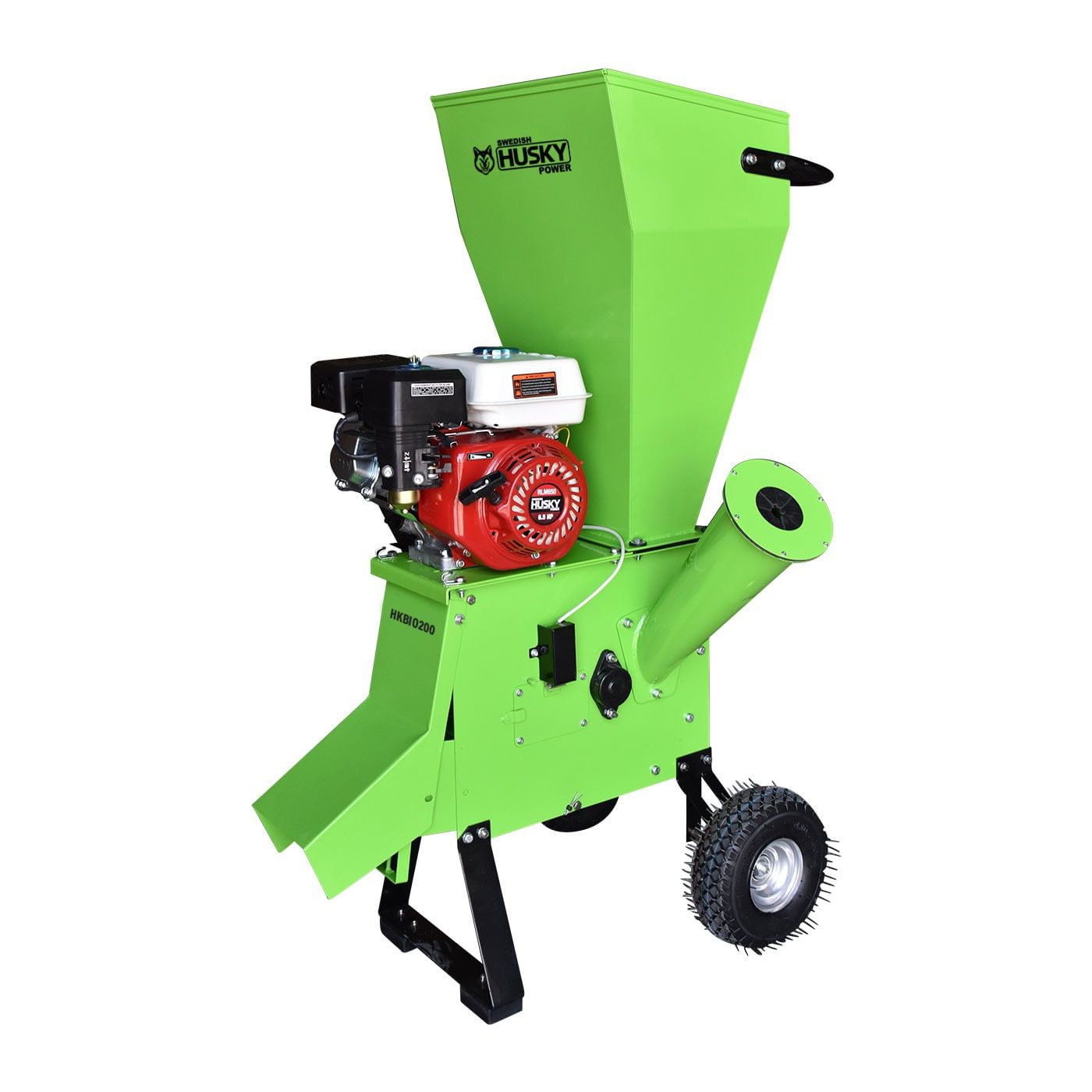 Biotrituradora Chipeadora de Ramas y Troncos Husky Diámetro Máximo de Corte de 10 cm con Motor a Gasolina 6.5 hp Husky HKBIO200-HK65