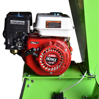 Biotrituradora Chipeadora de Ramas y Troncos Husky Diámetro Máximo de Corte de 10 cm con Motor a Gasolina 6.5 hp Husky HKBIO200-HK65