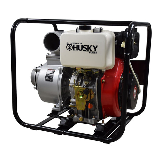 Motobomba De Agua a Diésel 4 x 4 pulgadas Motor 10 hp De Alta Presión Swedish Husky Power C/arranque Eléctrico 4 Tiempos – Hkbd4010a
