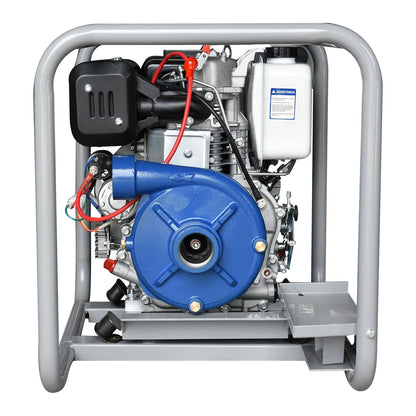 Motobomba De Agua 2 x 2 Pulgadas Motor a  Diésel 10 hp De Alta Presión Hyundai Con Arranque Eléctrico 4 Tiempos – Hywd2010ef