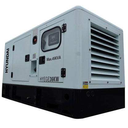 Generador Estacionario Planta de Emergencia 36kw 45kva Motor a Diesel Tablero de Transferencia ATS Trifasico 220v Hyundai HYEGE36KW