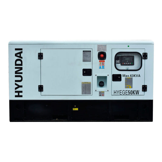 Generador Estacionario Planta de Emergencia 50kw 63kva Motor a Diesel Tablero de Transferencia ATS Trifasico 220v Hyundai HYEGE50KW