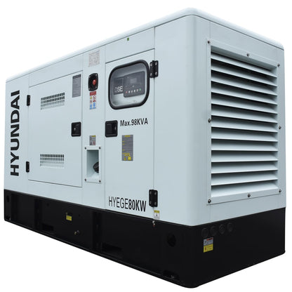 Generador Estacionario Planta de Emergencia 78kw 98kva Motor a Diesel Trifasico 220v Hyundai HYEGE80KW