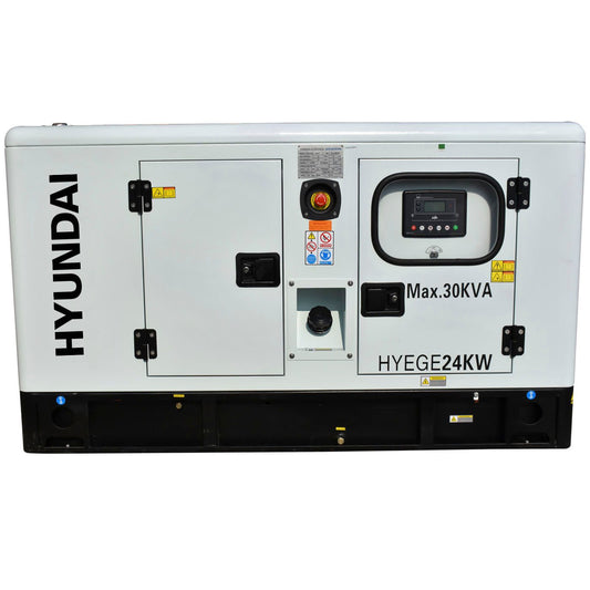 Generador Estacionario Planta de Emergencia 24kw 30kva Motor a Diesel Tablero de Transferencia ATS Trifasico 220v Hyundai HYEGE24KW
