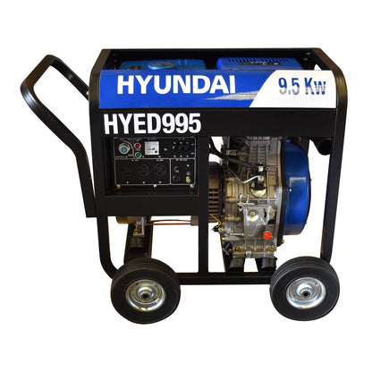 Generador A Diésel 9500 Watts Trifasico 120/220v Motor de 18 Hp Portatil – Hyed995