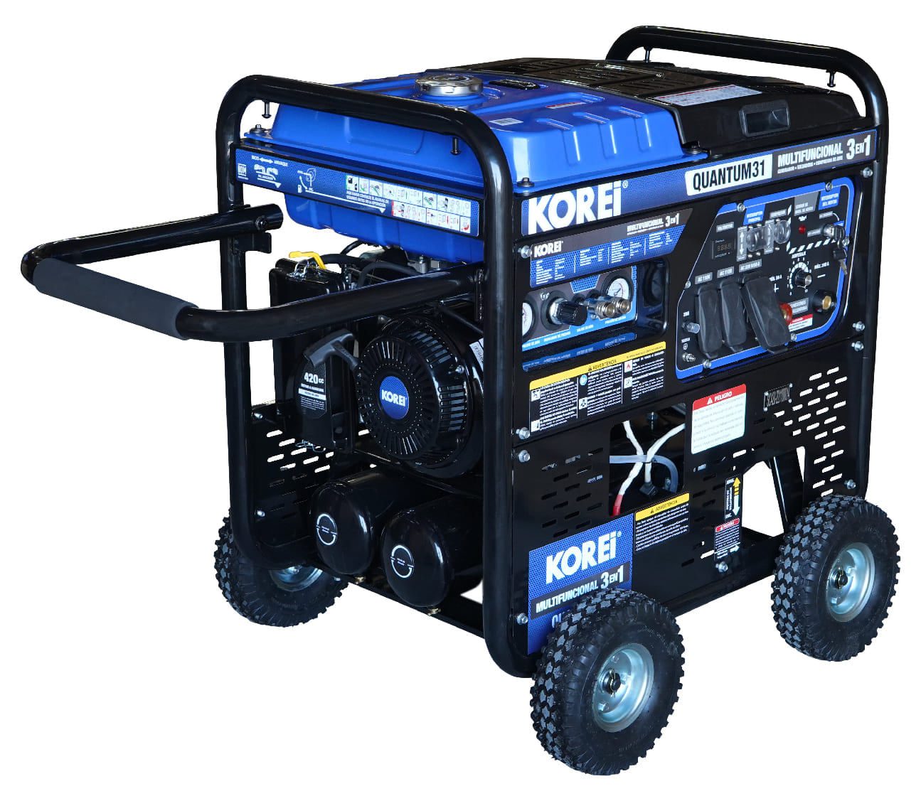Generador 5000 watts Soldadora 180A Compresor de aire 20 litros 3 en 1 Korei – Quantum31