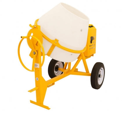 Revolvedora de Concreto Maxi 10 CIPSA de 1 Saco de Capacidad con Motor a Gasolina Honda de 9 HP Olla de Polietileno Remolcable M10PHJL9